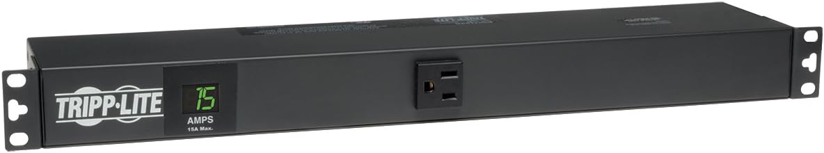 Tripp Lite Metered PDU, 15A, 13 Outlets (5-15R), 120V, 5-15P, 100-127V Input, 15 ft. Cord, 1U Rack-Mount Power, 2 Year Warranty (PDUMH15)