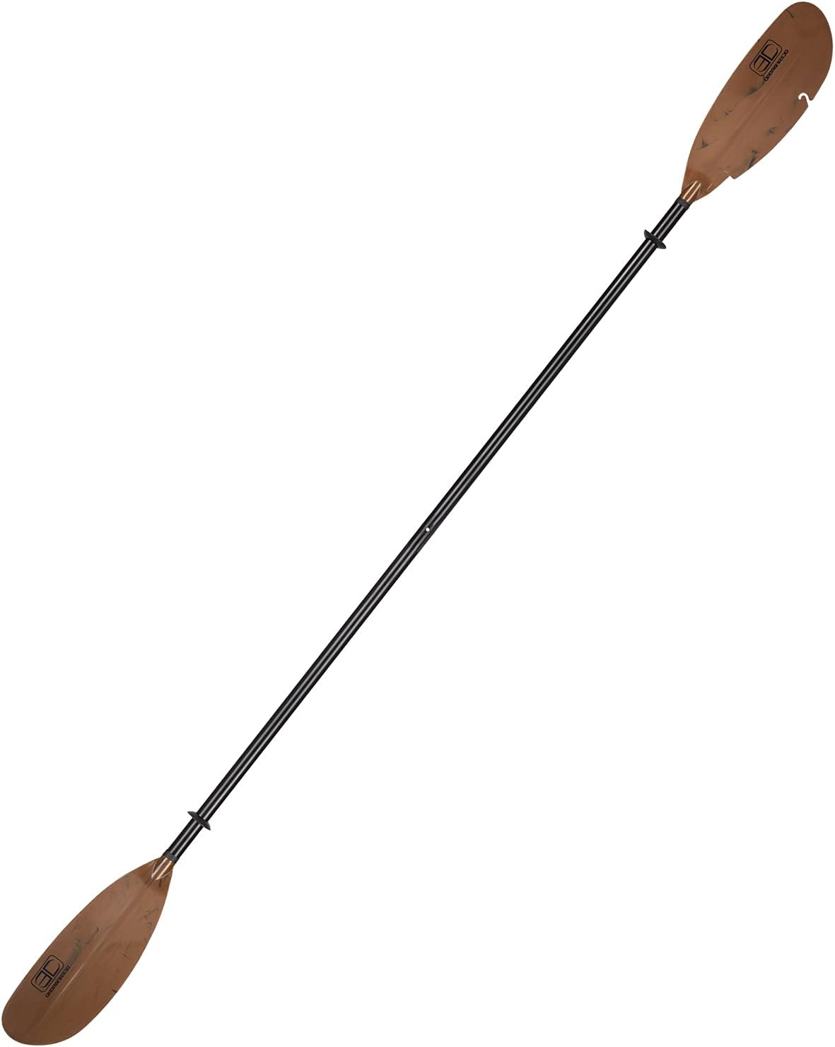 OCEANBROAD Kayak Fishing Paddle 250CM/98 Inches Alloy Shaft Kayaking Boating Oar with Paddle Leash Pack of 2