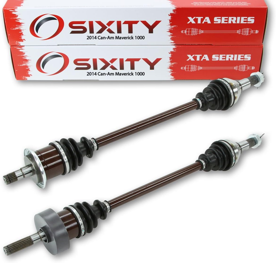 Sixity 2014 for Can-Am Maverick 1000 4X4 Front Left Right Axles Pair Driver Passenger XMR Complete Side