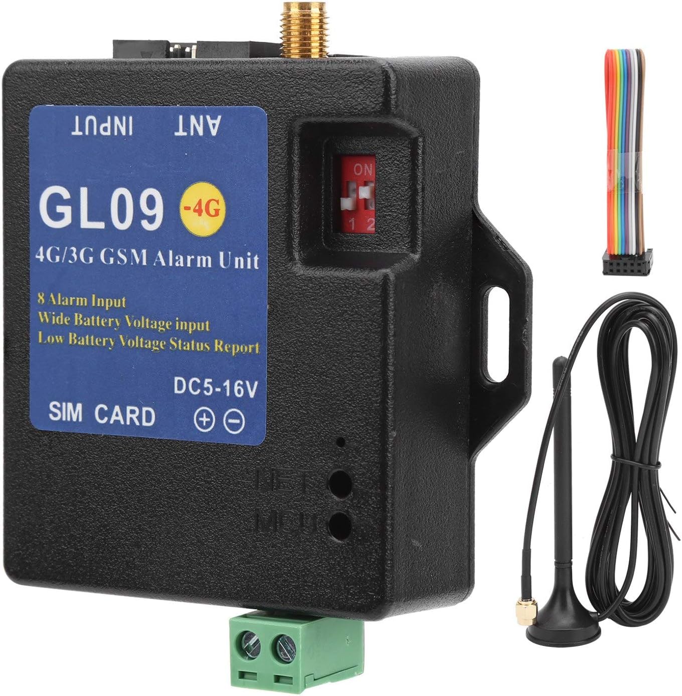 Dioche 4G/3G/GSM Alarm System, GL09 4G/3G/ GSM 8CH Alarm Security System Alert Module 8‑Channel Input Low Consumption for Home Garage Warehouse Security(US)