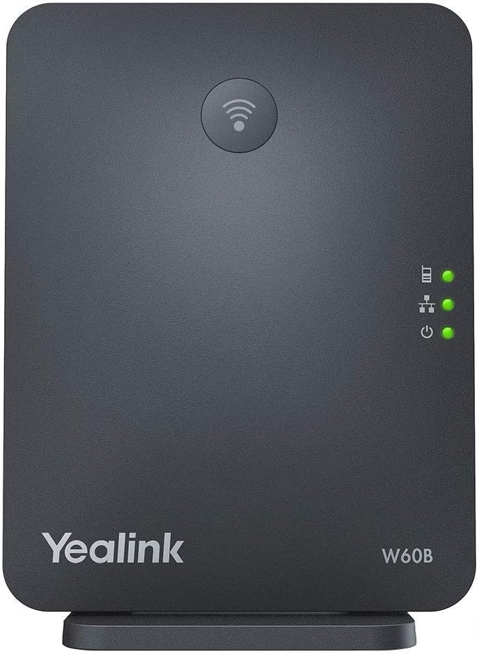 Yealink W60P Wireless DECT IP Cordless Office Phone and Base Station with 6AVE Universal Screen Cleaner