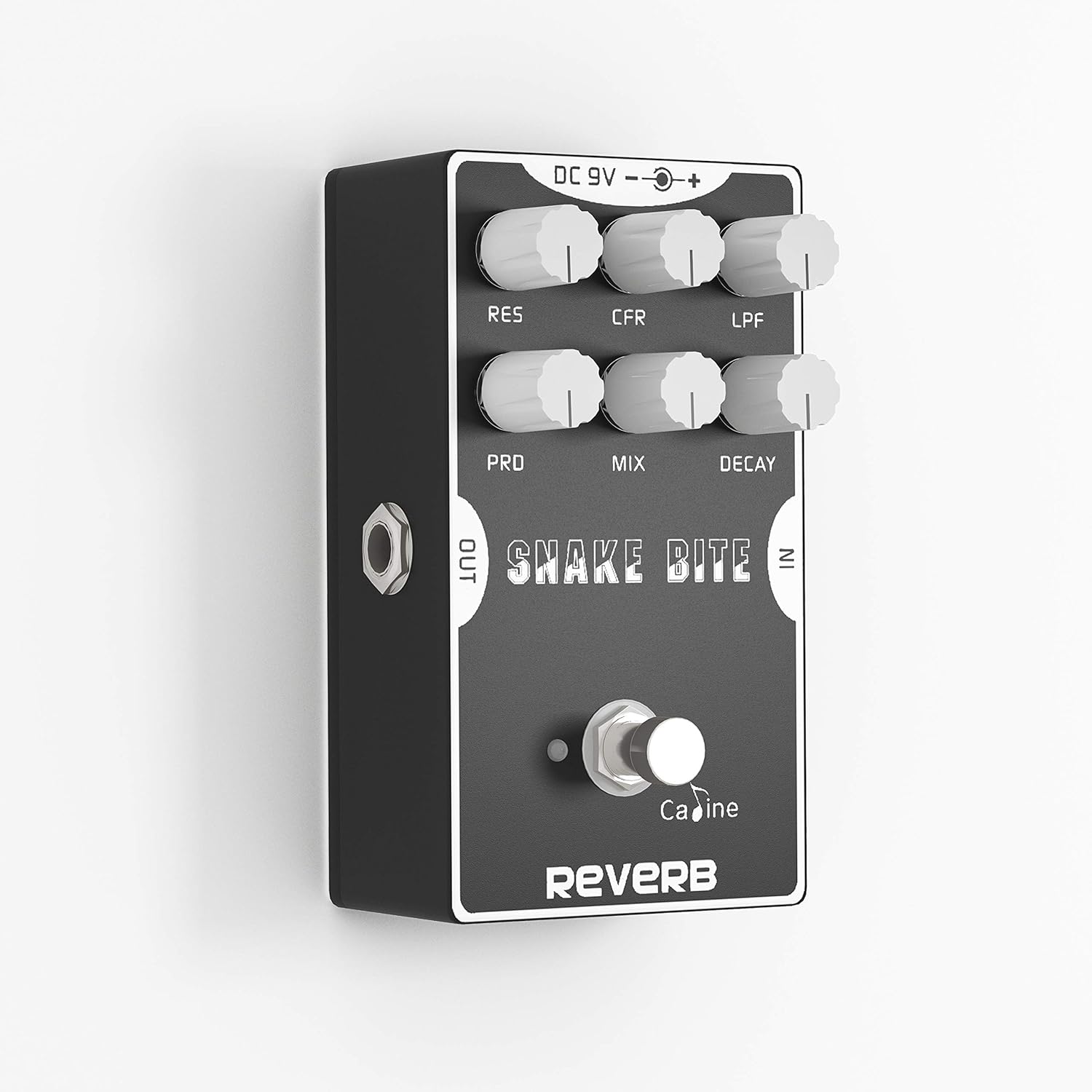 Caline Digital Reverb Pedal Guitar Effects Pedal with True Bypass Aluminum Alloy Housing Snake Bite CP-26 Hall Reverb Pack of 2