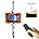 TOYO-INTL 1000kg/2000lb Digital Crane Scale Heavy-Duty Industrial Hanging Scale with Remote Control Smart Type LED Display CE Certified Electronic Weighing Crane Scale (Orange)