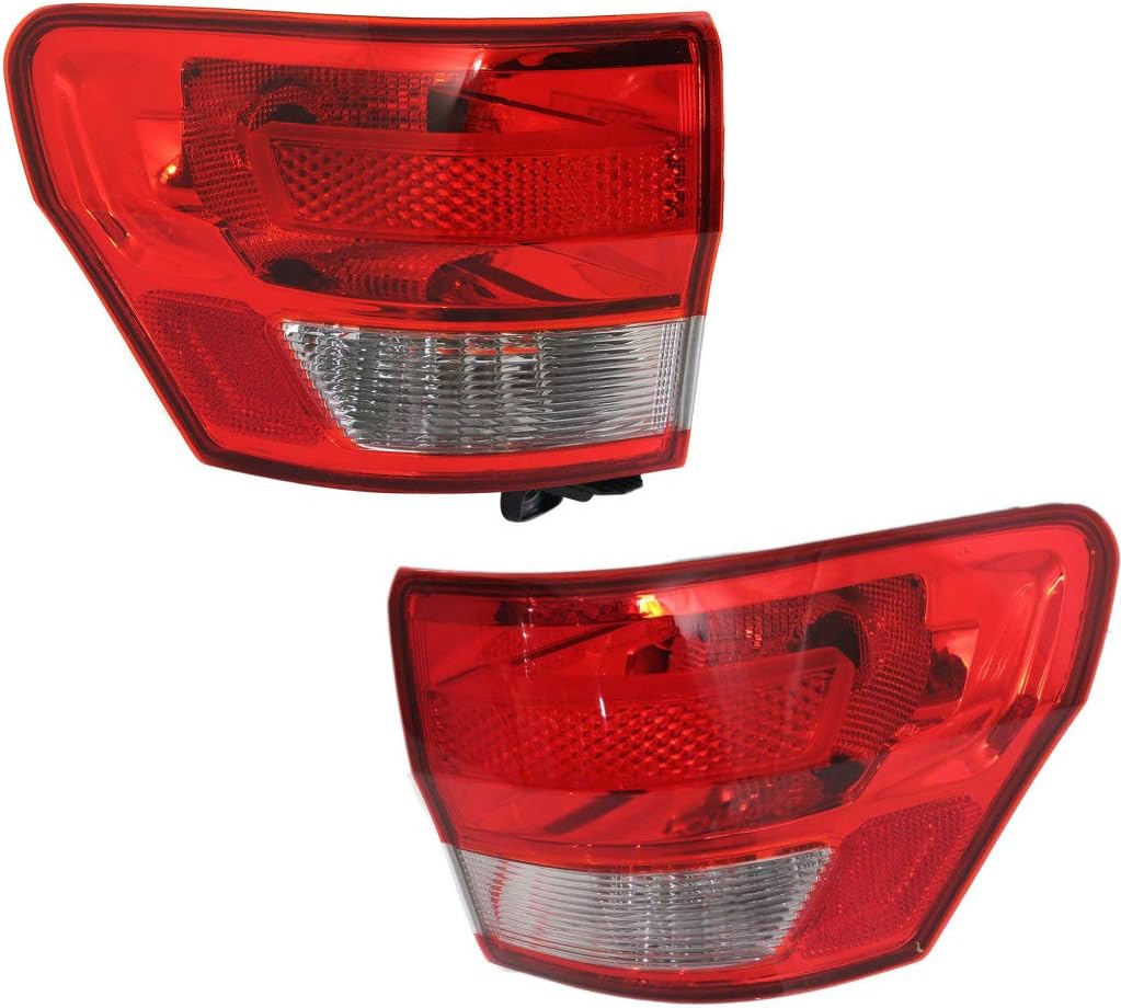 KarParts360: For 2011 2012 2013 Jeep Grand Cherokee Tail Light Assembly Pair Driver and Passenger Side w/Bulbs Replaces CH2804100 CH2805100