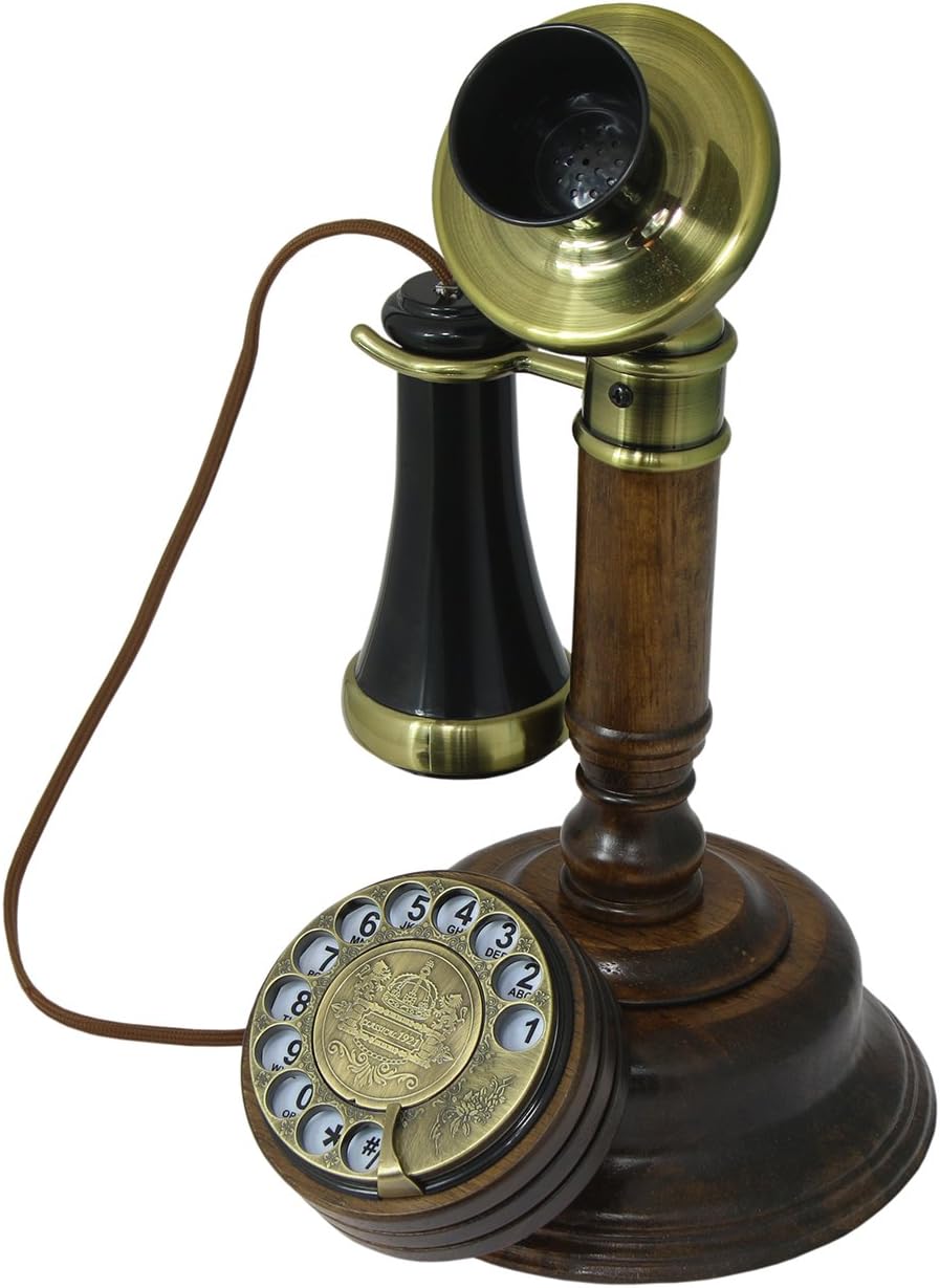 Opis 1921 Cable Model D: The Old-Fashioned Wall-Mounted Wooden Telephone with Metal Parts