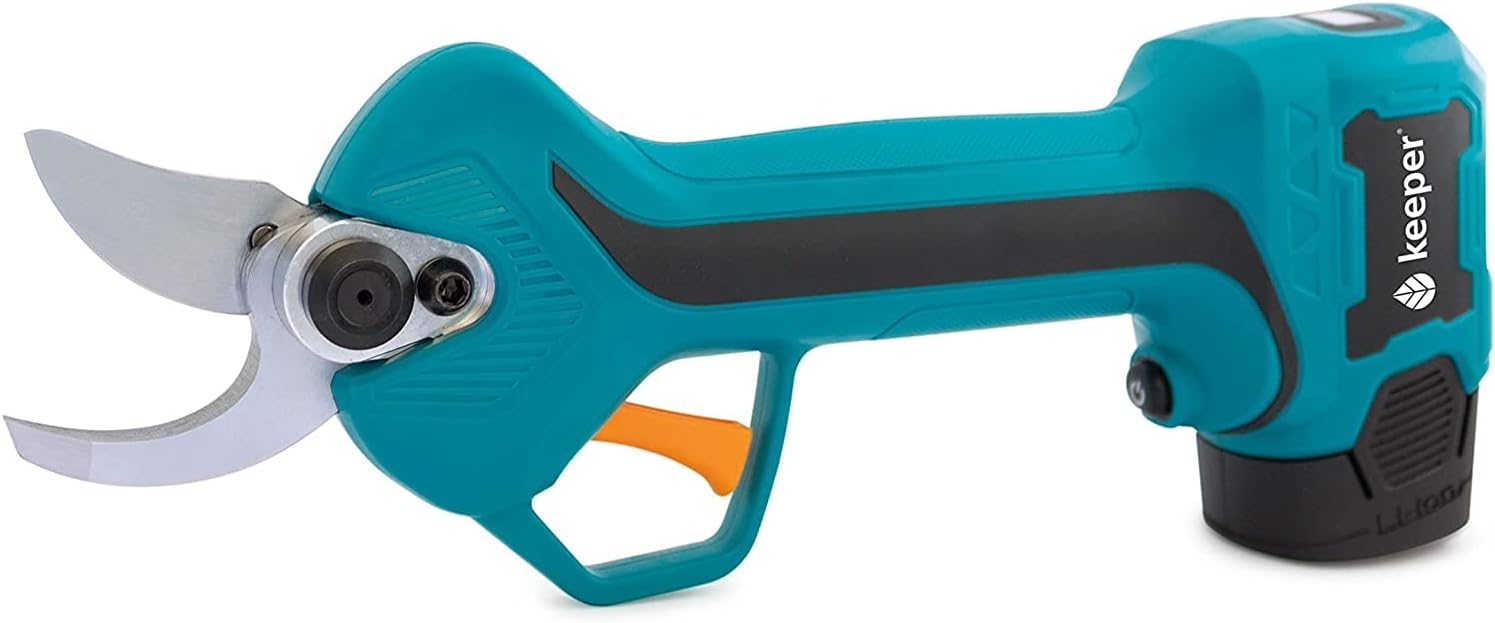 KEEPER professional electric pruning shears KP295. Battery pruning shears. 2 rechargeable lithium batteries. Without cable. Load and cut indicator. 14.4V.