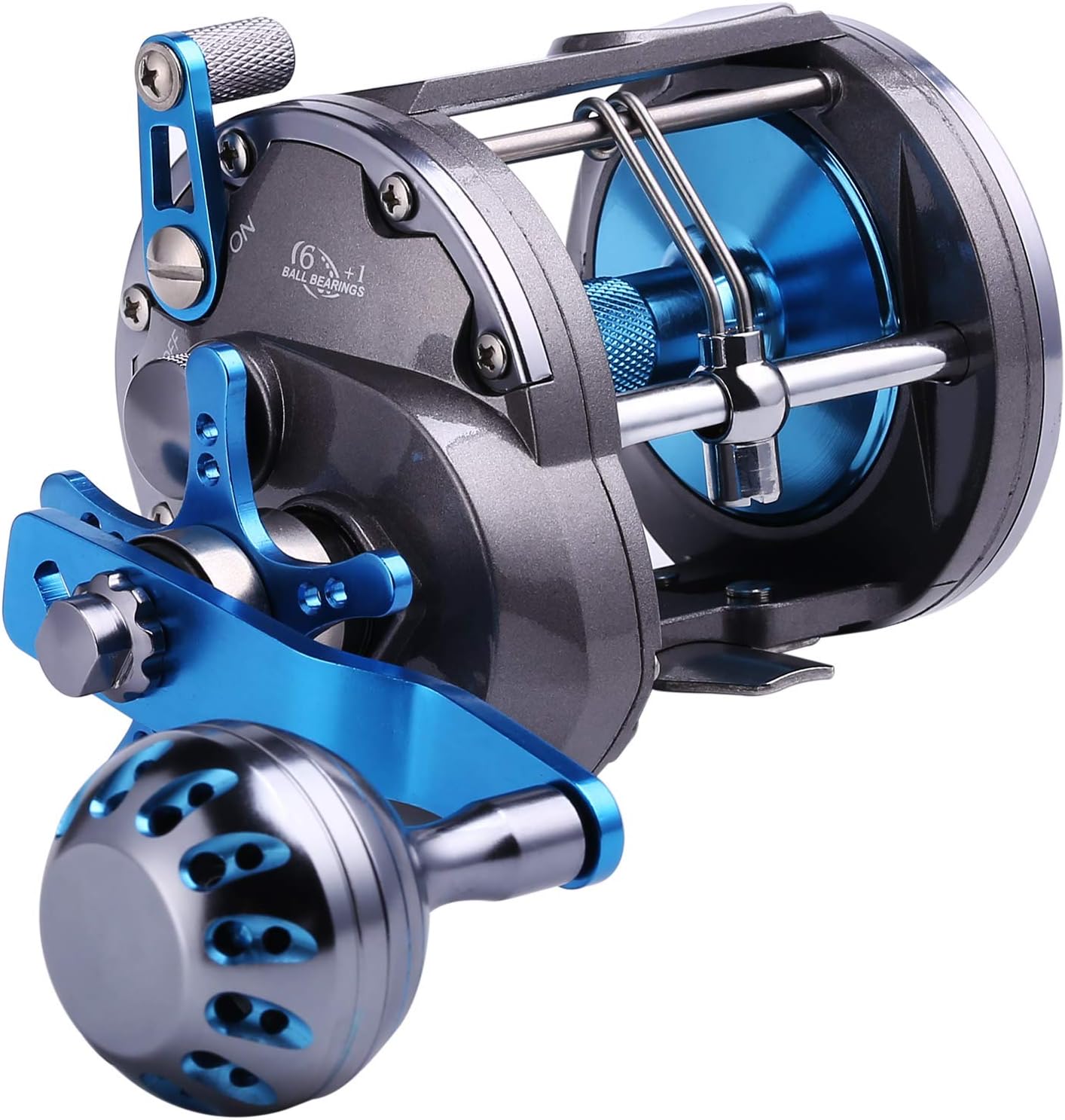 Sougayilang Line Counter Trolling Reel Conventional Level Wind Fishing Reel Pack of 2