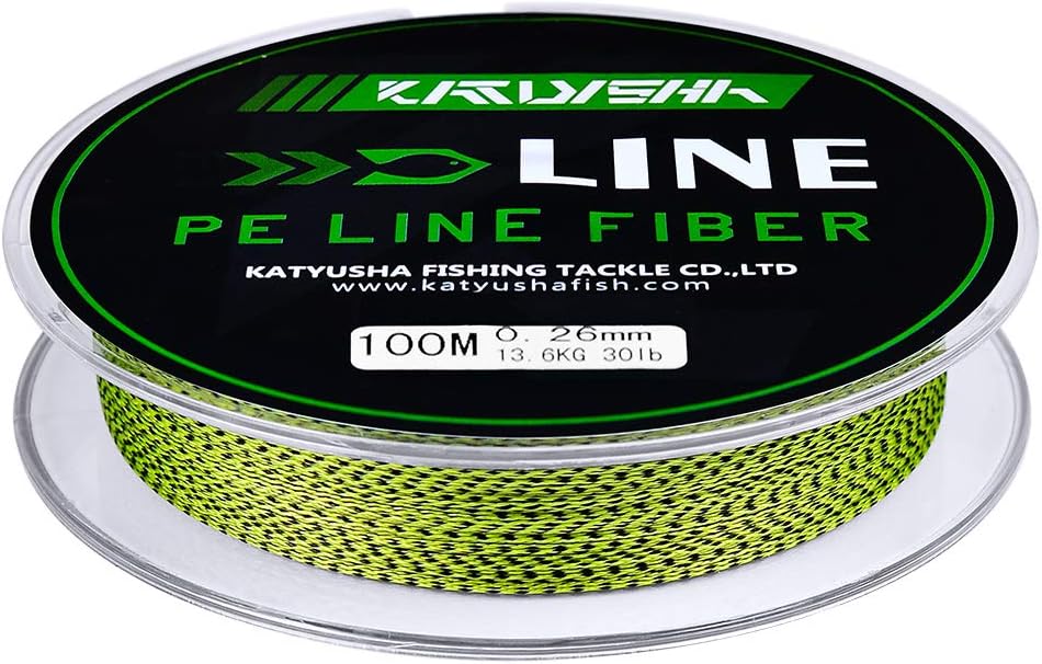 KATUYSHA Braided Fishing Line, Abrasion Resistant Zero Stretch Braided Lines 4/8 Strands Super Strong Superline 6Lb -100Lb Test 109/328/547/1094/2187 Yards Pack of 2
