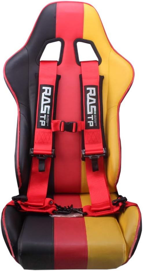 RASTP 4 Point Safety Harness with 3 Inch Padding (Red) Pack of 2