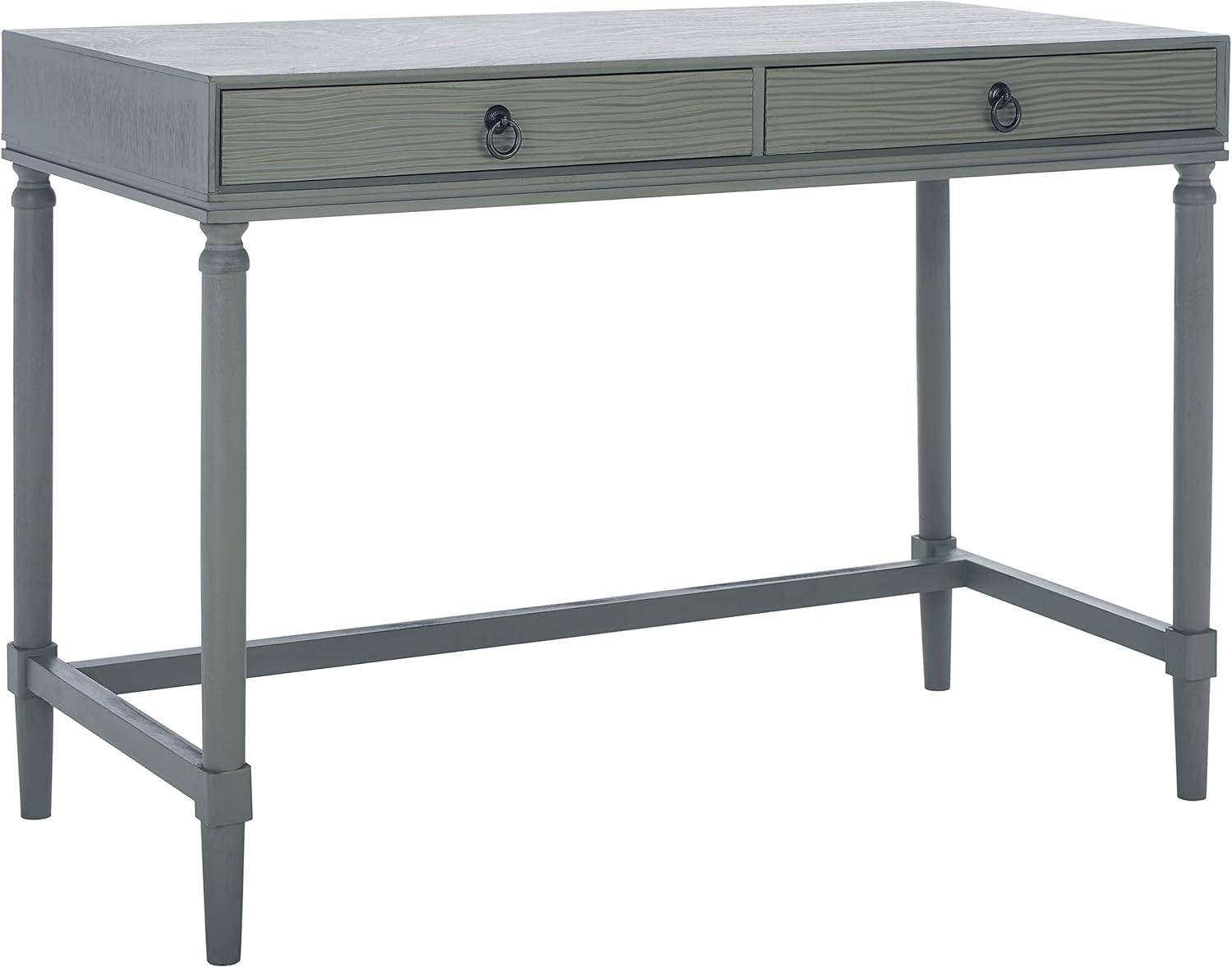 SAFAVIEH Home Collection Rhyne Taupe 2-Drawer Computer Table Office Desk DSK5702B, Grey
