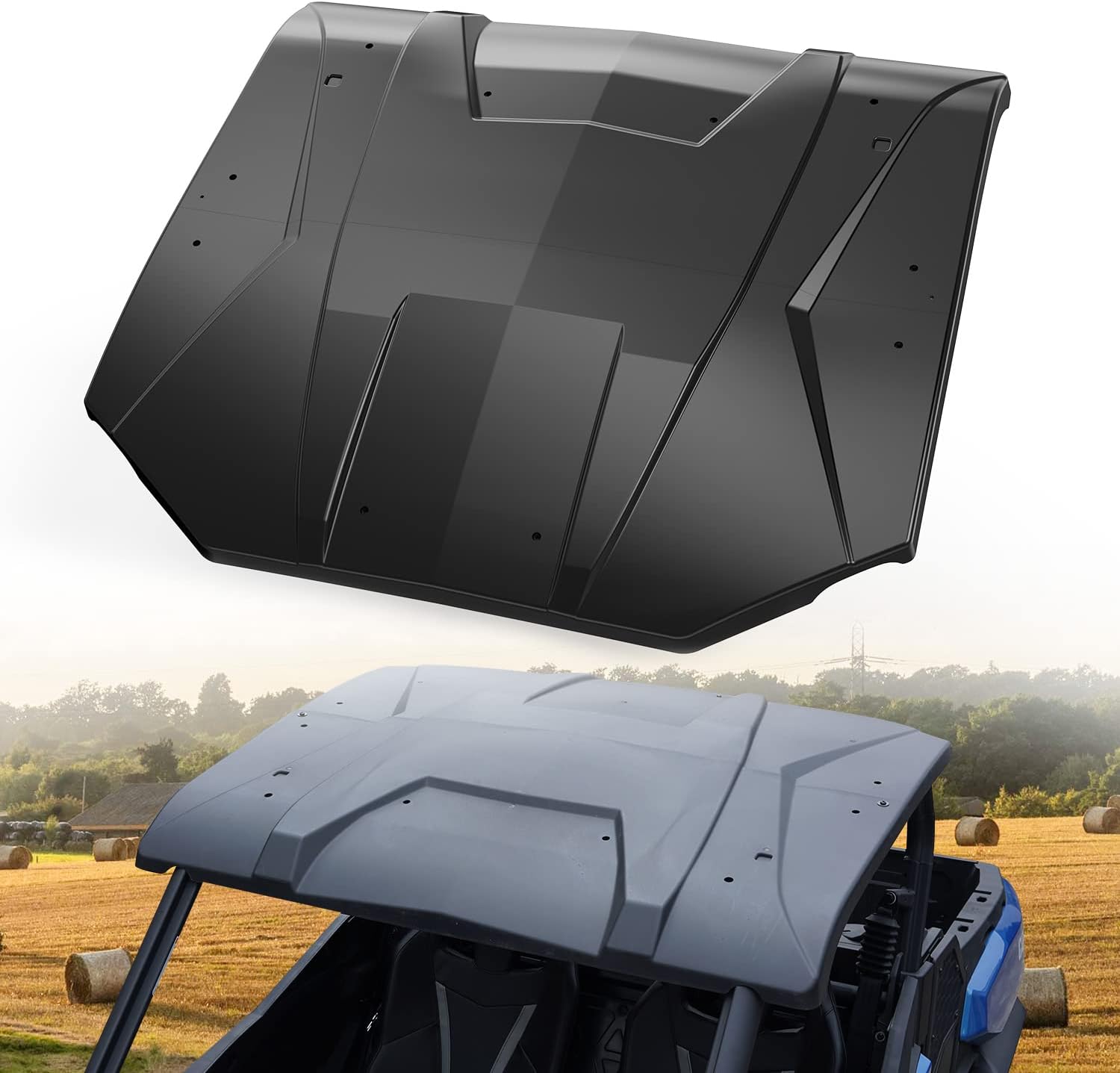 HAKA TOUGH Maverick Trail Sport Roof Top, 2-Piece Combination Hard Roof for 2018-2022 Can-Am Maverick Sport/Trail, 2021-2022 Can-Am Commander Accessories, Replace OEM#715006218