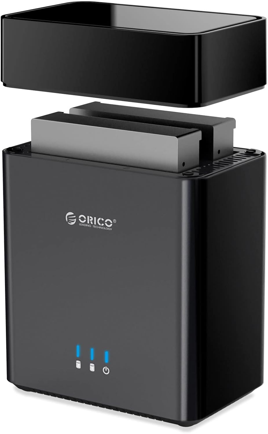 ORICO 5Bay Hard Drive Enclosure Type-C to SATA 3.5inch Enclosure Magnetic Tool-Free External HDD SSD Enclosure Storage Case Built-in Fan for Data Backup, NAS Expansion Up to 80TB(5x16) - DS500C3