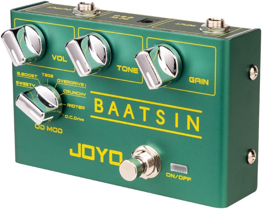 JOYO Baatsin R-11 R Series Pure Analog Circuit Overdrive & Distortion Pedal with 8 Classic OD/DS Sounds Multi Effects for Electric Guitar (R-11) Pack of 2