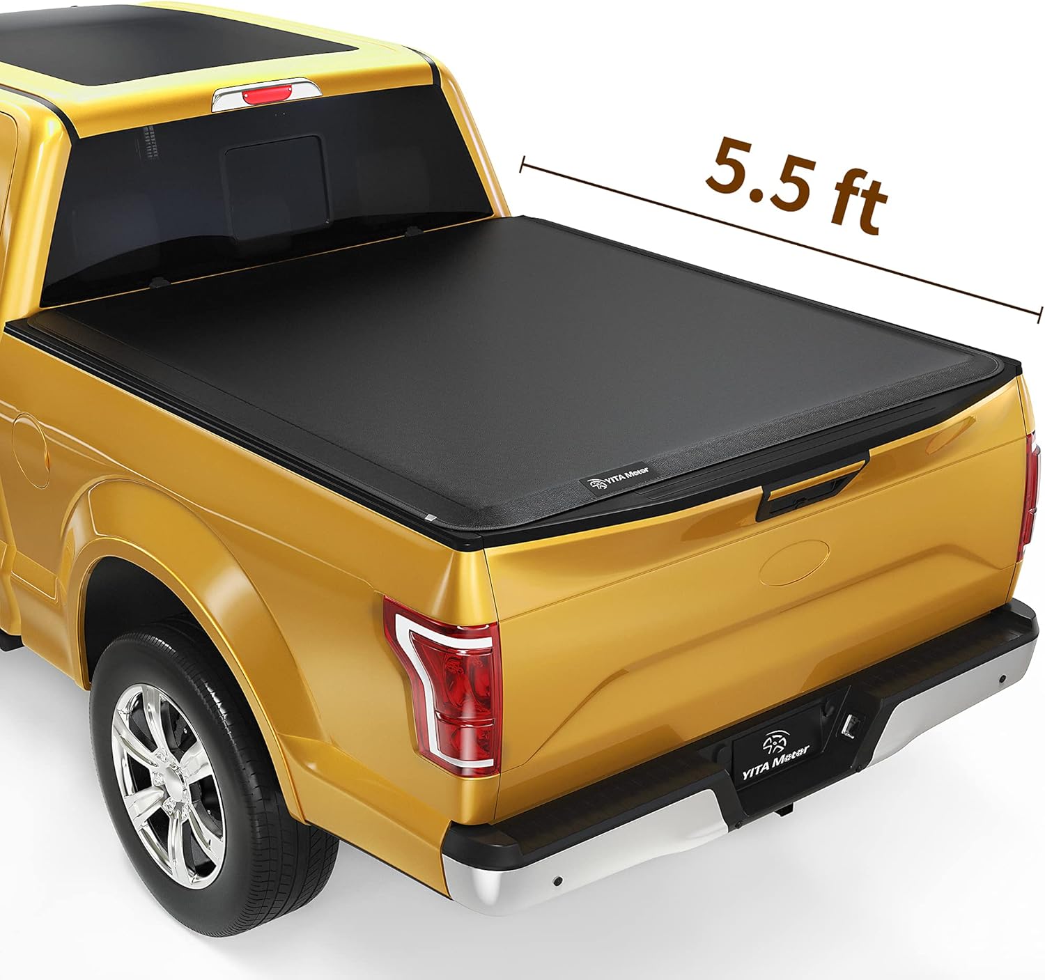 YITAMOTOR Soft Tri-fold Truck Bed Tonneau Cover Compatible with 2015-2022 Ford F-150 (Excl. Raptor Series), Styleside 5.5 ft bed