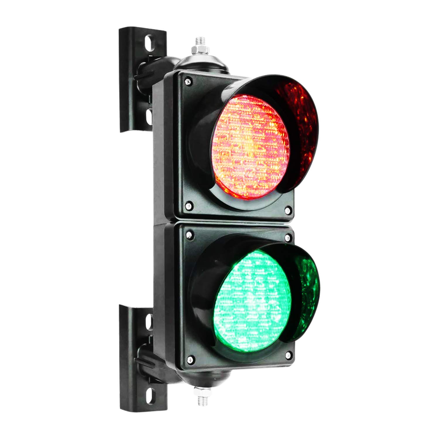 BBMi 100mm(4inch) Traffic Light, Red/Green Stop and Go Light, DC9-36V Traffic Signal Light, PC Housing Waterproof IP65 Industrial LED Traffic Stop Light, Cobweb Lens Dock Bay Indicator Warning Light