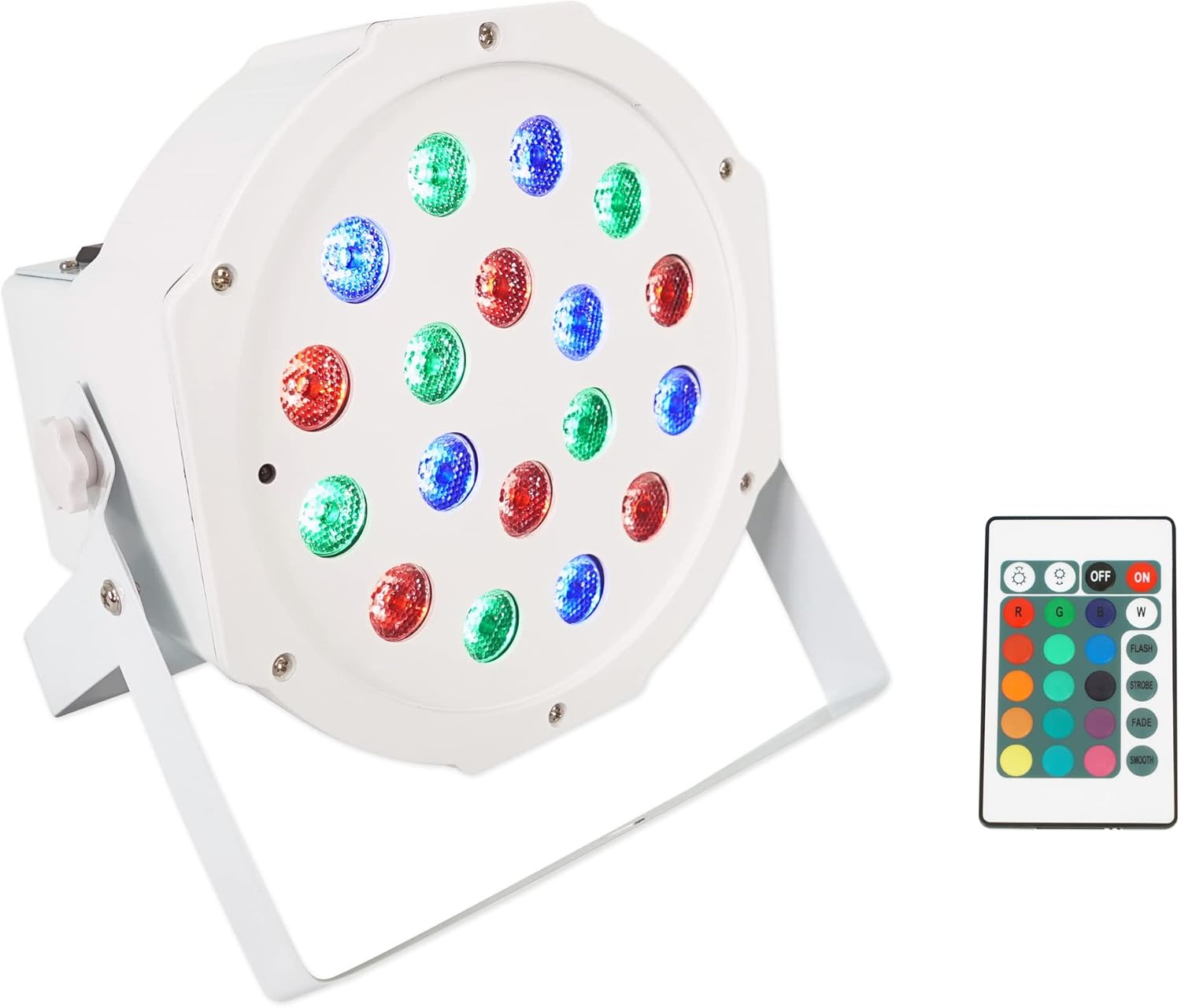 Rockville Battery PAR 61 Rechargeable RGBWA+UV DMX DJ Stage Wash Light+Remote, Black Pack of 2