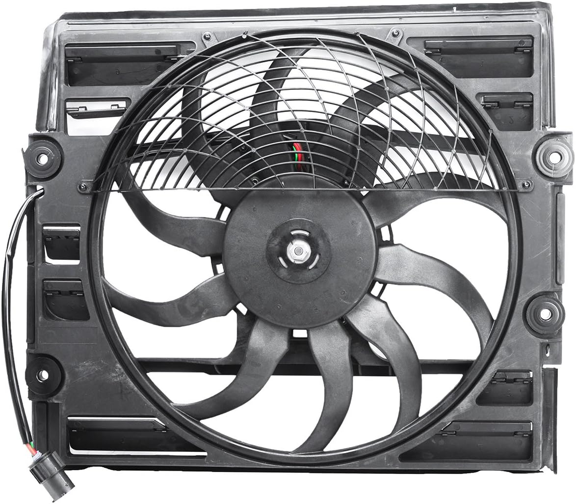 TOPAZ Radiator Condenser Cooling Fan Assembly fits BMW E38 Z8 E52 64546921383