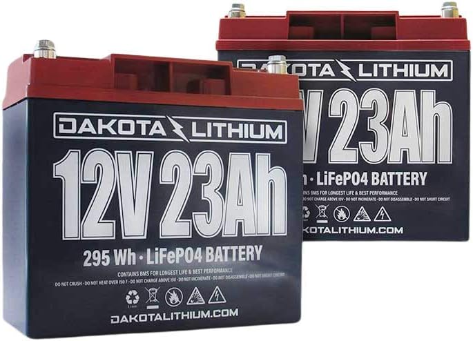 Dakota Lithium | 12V 46AH LiFePO4 | 11 Year USA Warranty 2000+ Deep Cycle Battery | 2 Pack