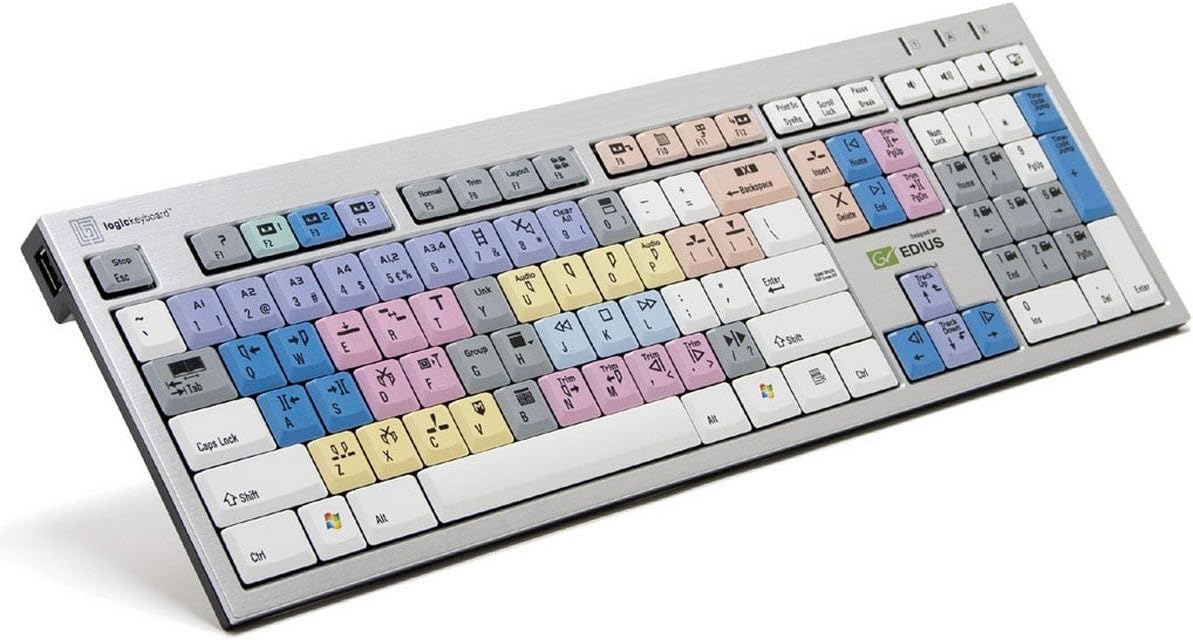 LogicKeyboard designed for Grass Valley EDIUS Pro 9 compatible with Windows 7-11- part: LKBU-EDIUS-AJPU-US