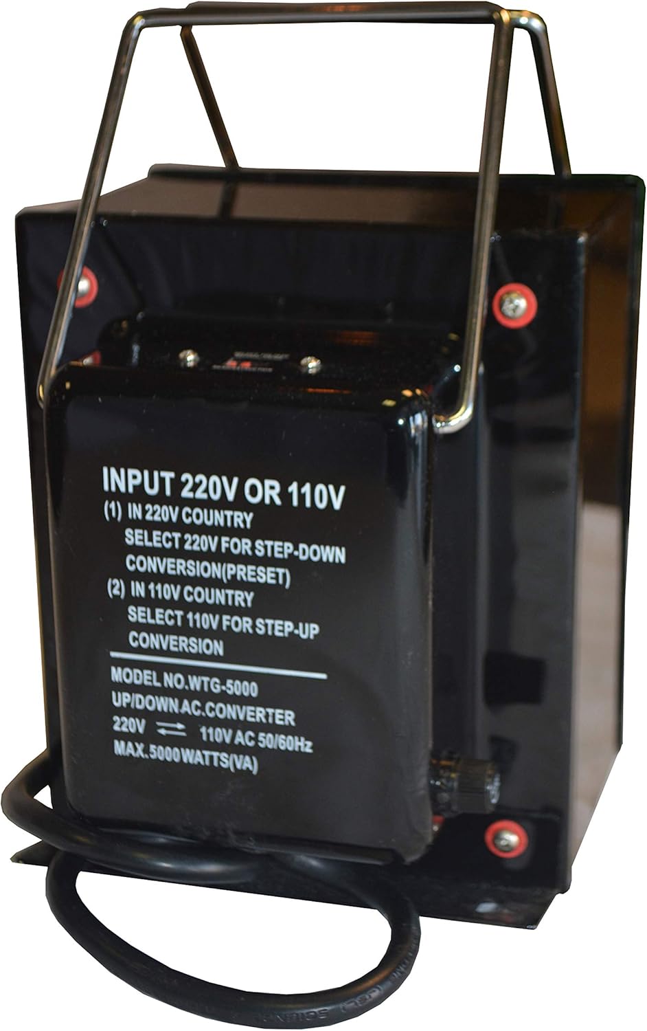 Starlite 5000 Watt Step Up/ Down Voltage Converter Transformer WTG-5000, 5 Year Warranty, Fuse Protection - Two Way Transformer - 110 to 220 V or 220 to 110 V 110/120/220/240V