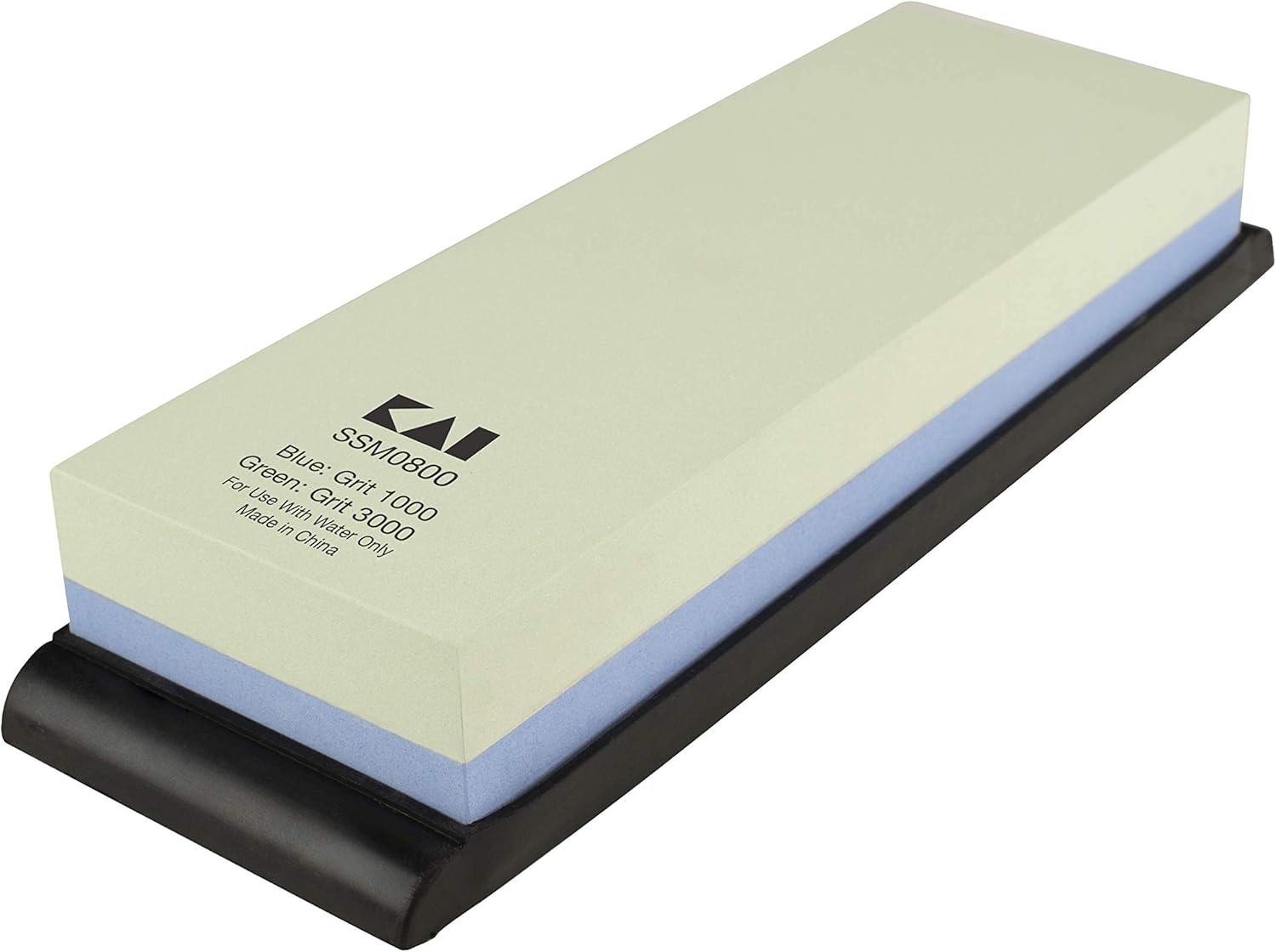 Shun Combination Whetstone, 1000 and 3000 Grit, Rubber Base for Grip, Use for Sharpening and Polishing, 7.5 x 3.5 x 2.5 inches, Tan Pack of 2