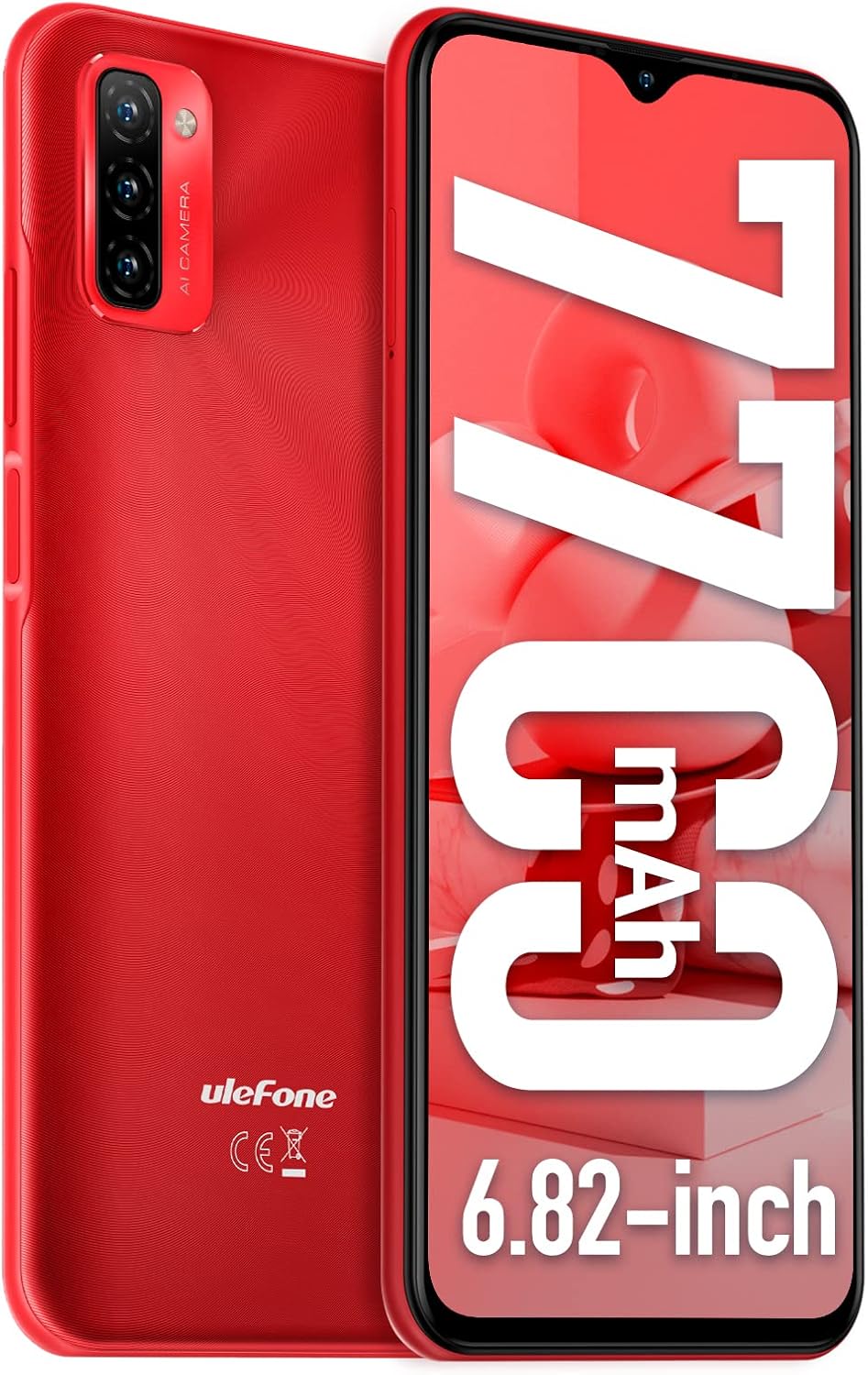 Unlocked Smartphones Ulefone Note 12P Android 11 Unlocked Cell Phones, Triple Rear Camera, Triple Card Slots, 6.82