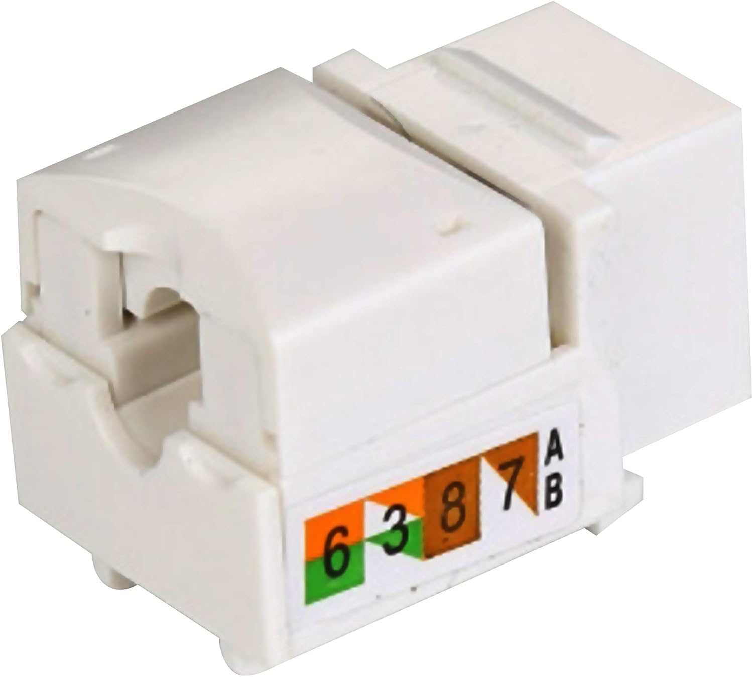 (100-Pack) Cat6 Keystone Jack - [UL Listed] - Ethernet Wall Jack - Wall Cat6 - Cat6 Network Coupler - Keystone Jack - Cat5/5e/6 Compatible - Cat6 Network Coupler Pack of 2