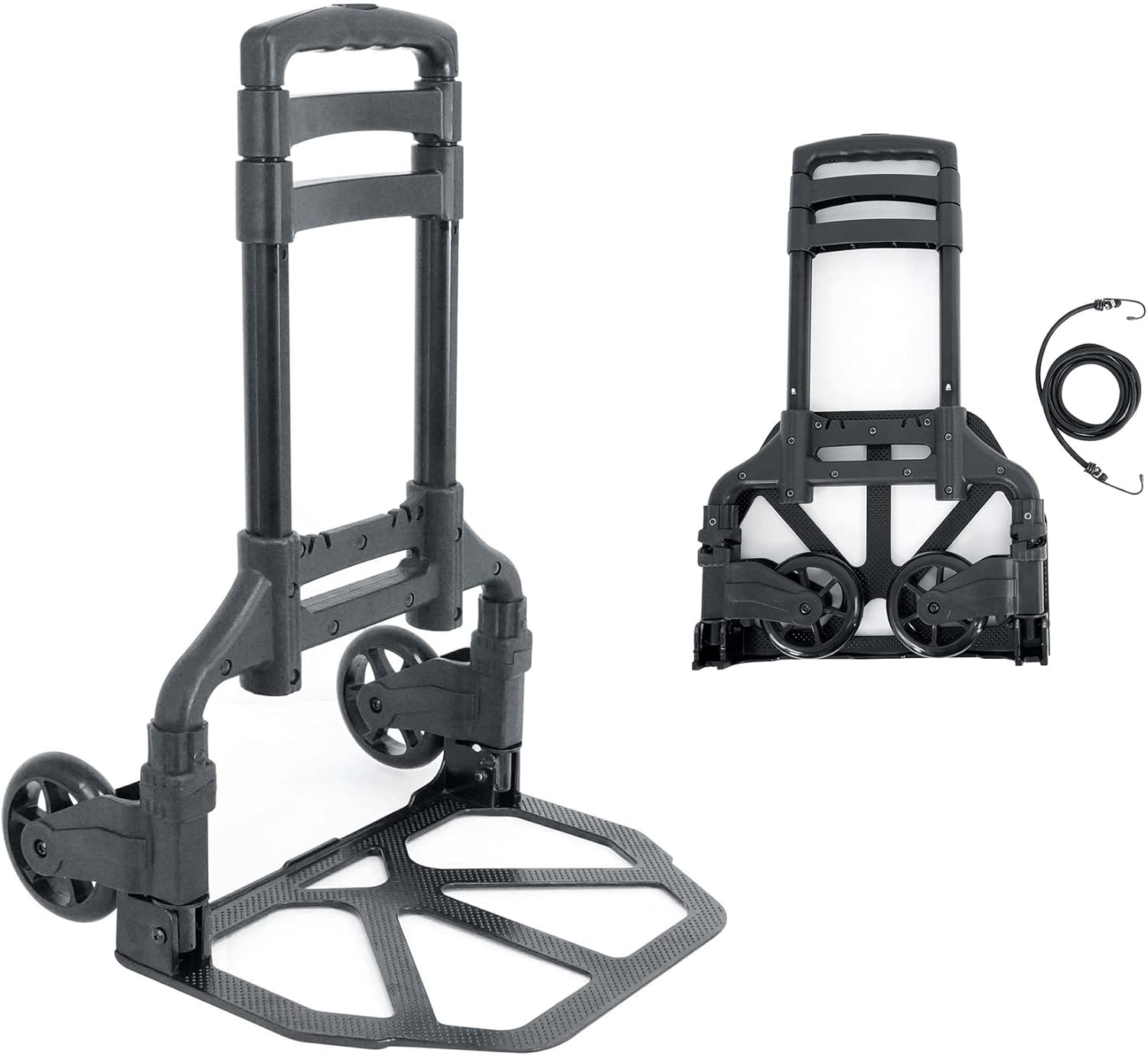 Rockville GigMate DJ/Musician Aluminum Trolley Transport Hand Truck - Folds Flat Pack of 2