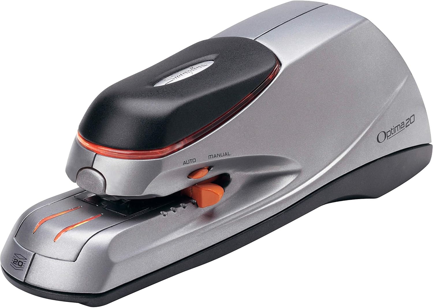 Swingline 48207 Optima Grip Electric Stapler, 20-Sheet Capacity - Silver Pack of 2