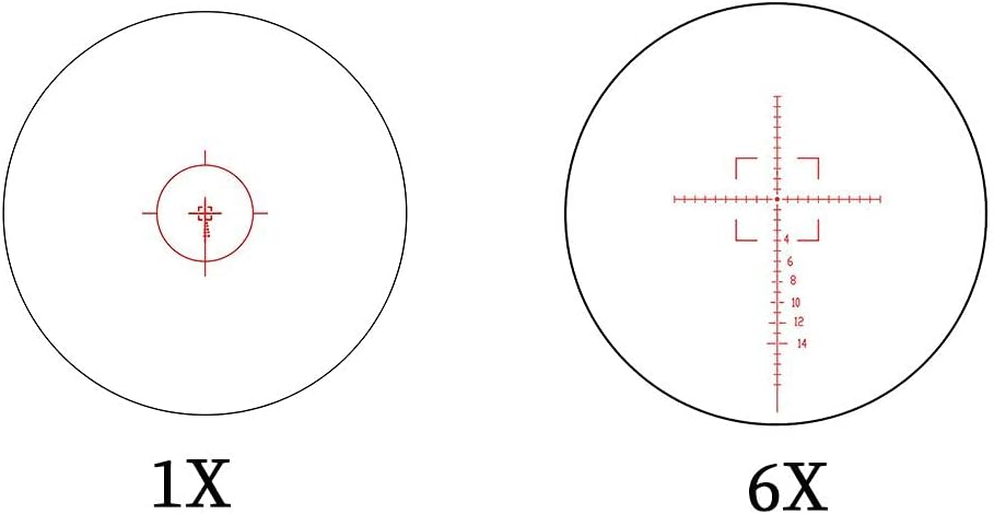 VT 1-6X24 FFP First Focal Plane (FFP) Scope with Red/Green Illuminated Reticle Includes Scope Mount