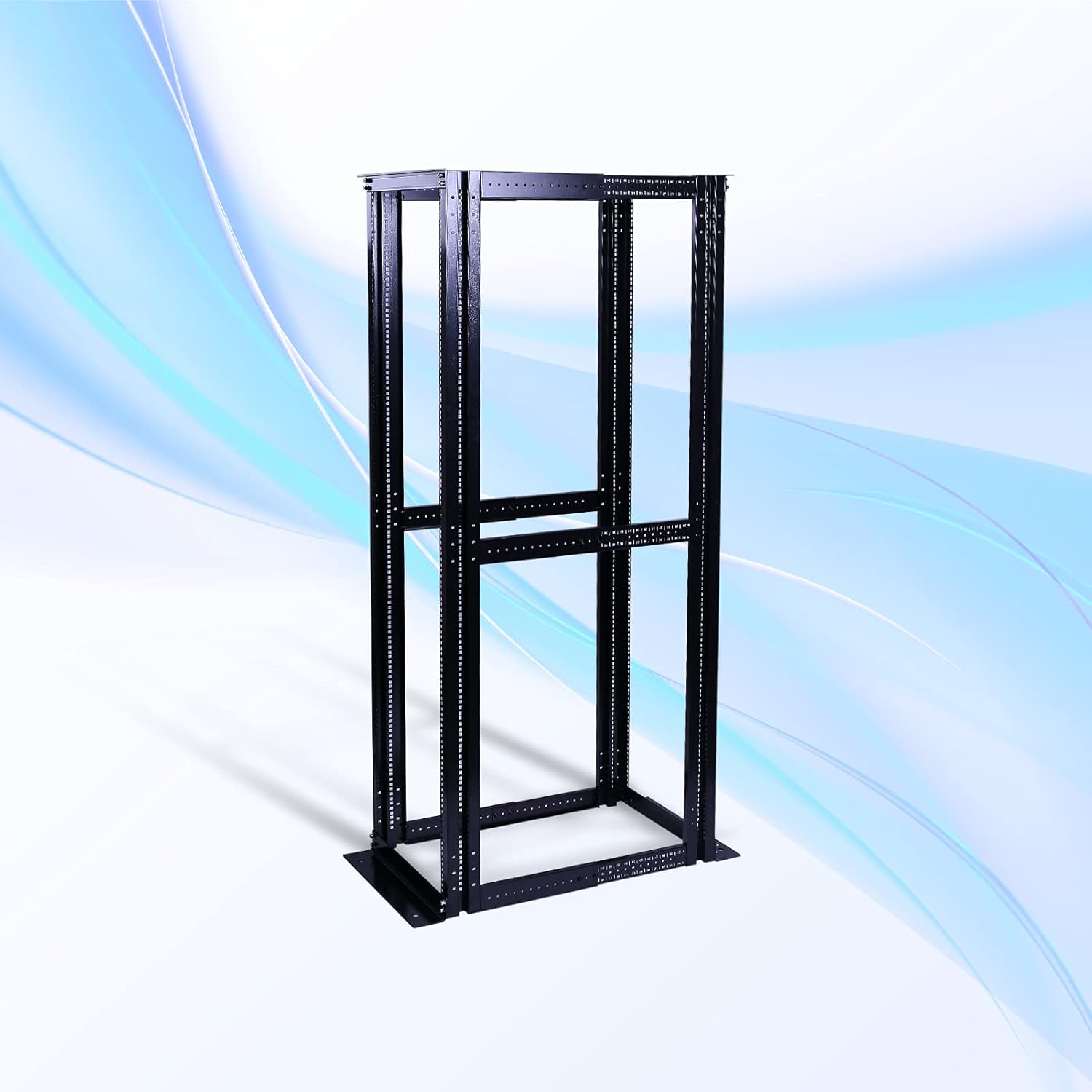 RAISING ELECTRONICS 42U 4 Post Open Frame Server Rack 19inch Adjustable Depth 24-35inch (42U)