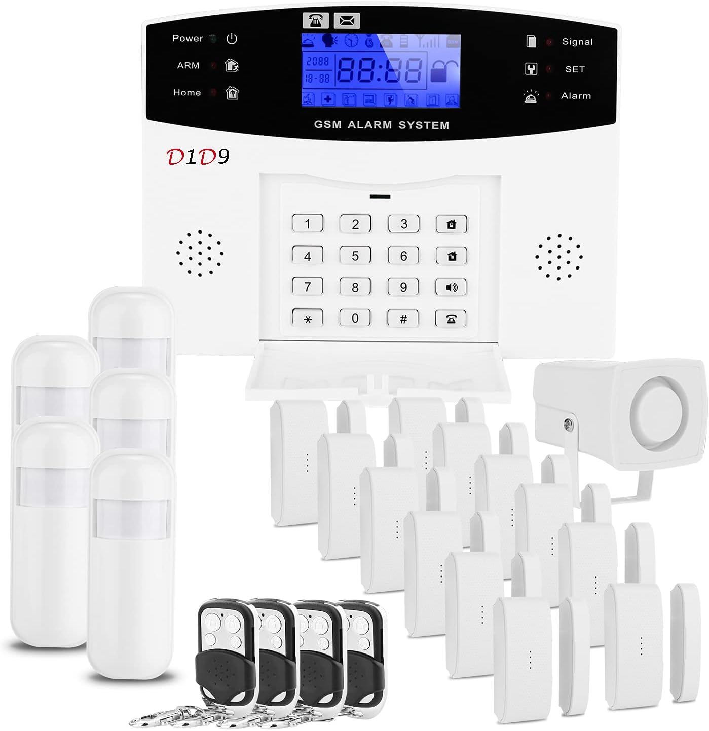 Burglar Alarm System 18 pcs kit 4G WiFi APP RFID DIY Wireless GSM for Home Security