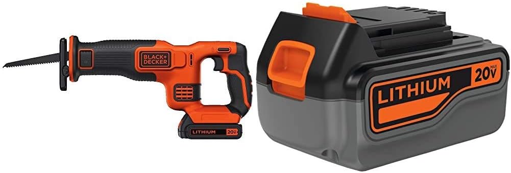 BLACK+DECKER 20V MAX* Cordless Reciprocating Saw Kit (BDCR20C) Pack of 2