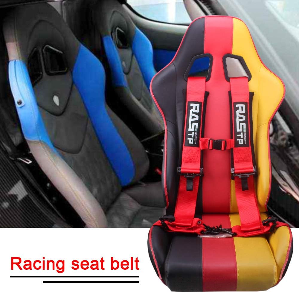 RASTP 4 Point Safety Harness with 3 Inch Padding (Red) Pack of 2