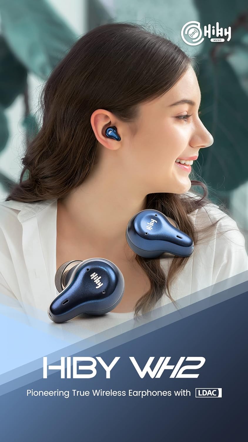 HiBy WH2 HiFi Bluetooth Headphones, Binaural Separation Design, IPX4 Fully splashproof, Dual Microphone, DAC | UAT Support, Bluetooth 5.2 Pack of 2