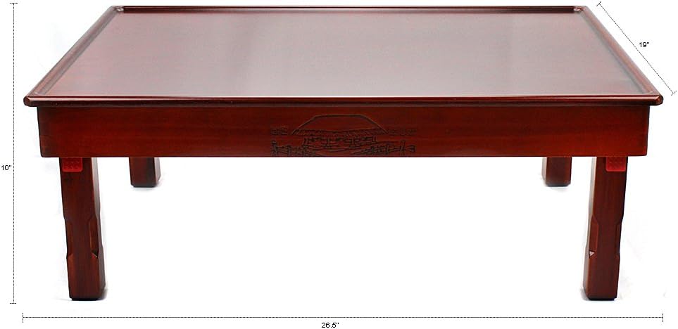 Excelife 86150 Multi Folding Wooden Korean Tea Table M Size, Medium , Brown Pack of 2