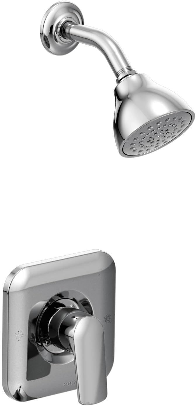 Moen T2812EPBN Rizon Eco-Performance Posi-Temp Shower Trim, Valve Required, 1.75 GPM Flow Rate, Brushed Nickel