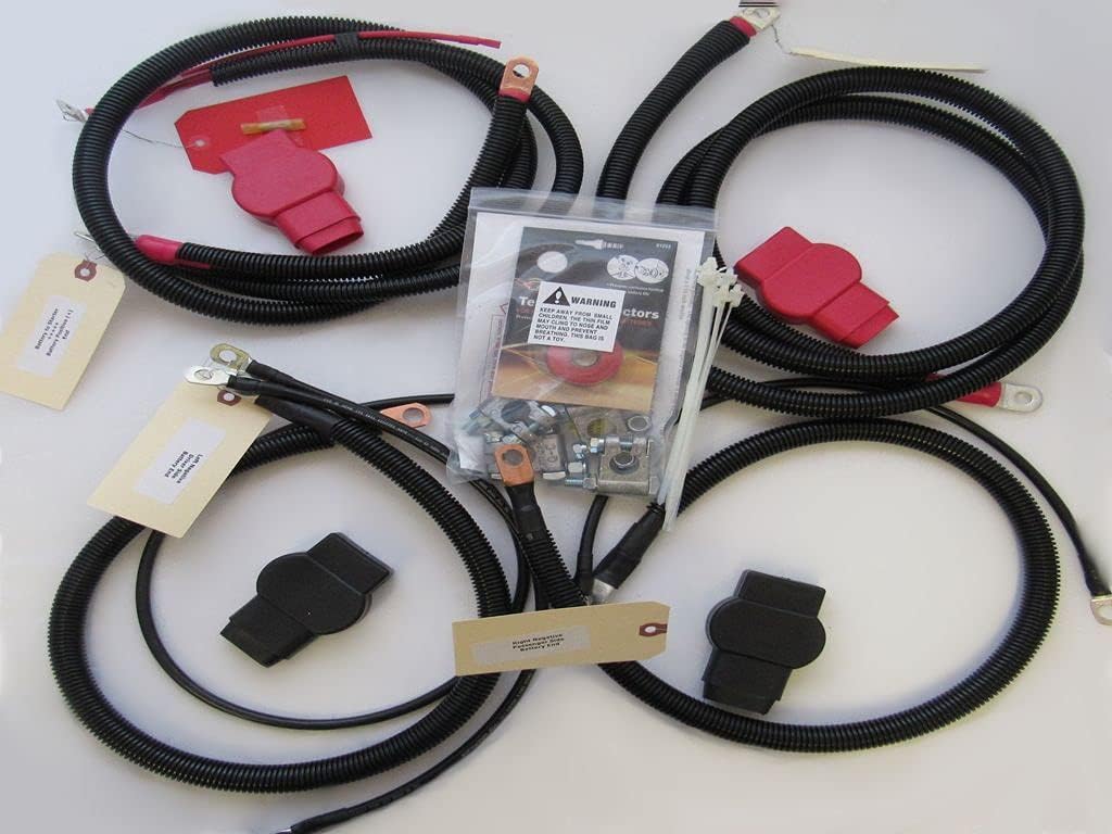 Custom Battery Cables Compatible/Replacement kit for Dodge Gen 3 (2003-2007), 3/0 Hard Start #840/S