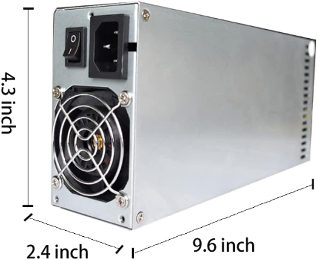 2000W PSU Power Supply for Bitmain Antminer S9 S7 L3 BTC LTC ETH Mining Power Supply AC110-240V