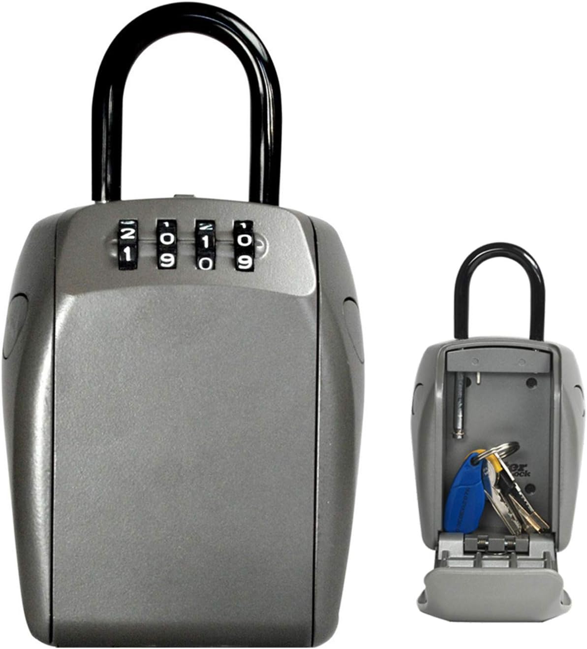 Master Lock 5420D Set Your Own Combination Portable Lock Box with Adjustable Shackle, 6 Key Capacity Pack of 2
