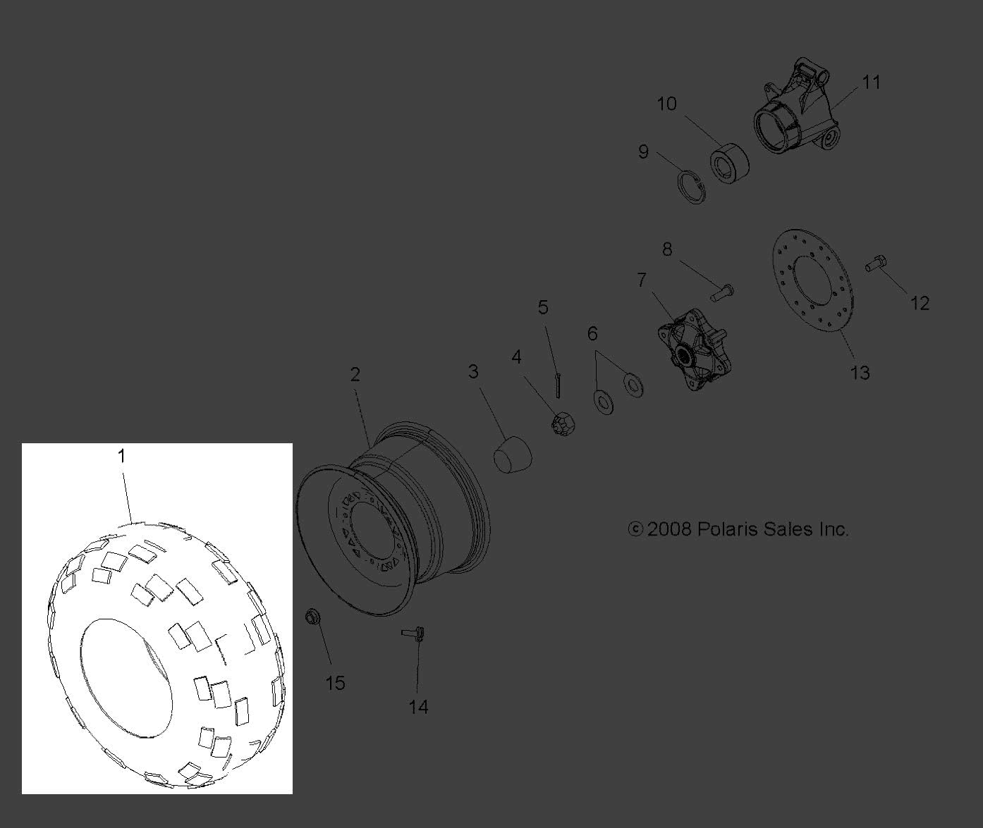 Polaris 2005-2009 Sportsman Tire Rear 26X11r12_Uu0 5412661 New Oem