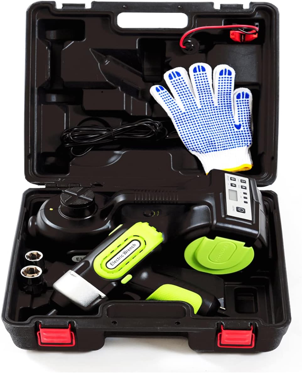 KINGCAV Electric Car Jack Kit , (10000lbs) 6.1-20.8'' 12V Car Lift Jack Impact Kit , Tire Repair Kit Hydraulic Car Jack Portable Car Tool Box for Vehicle Tire Change