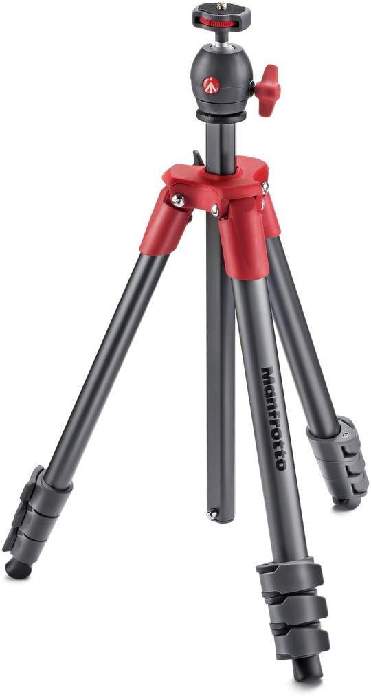Manfrotto Compact Light Aluminum 4-Section Tripod Kit with Ball Head, Black (MKCOMPACTLT-BK) Pack of 2