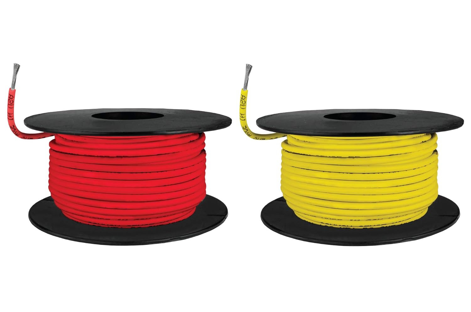 18 AWG UL Spec Reqd Marine Wire - Tinned Copper Primary Boat Cable - 2 x 100 Feet (200 Feet Total) - Yellow - Made in The USA Pack of 2