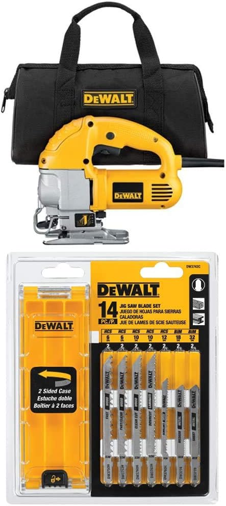 DEWALT Jig Saw, Top Handle, 5.5-Amp, Corded (DW317K)