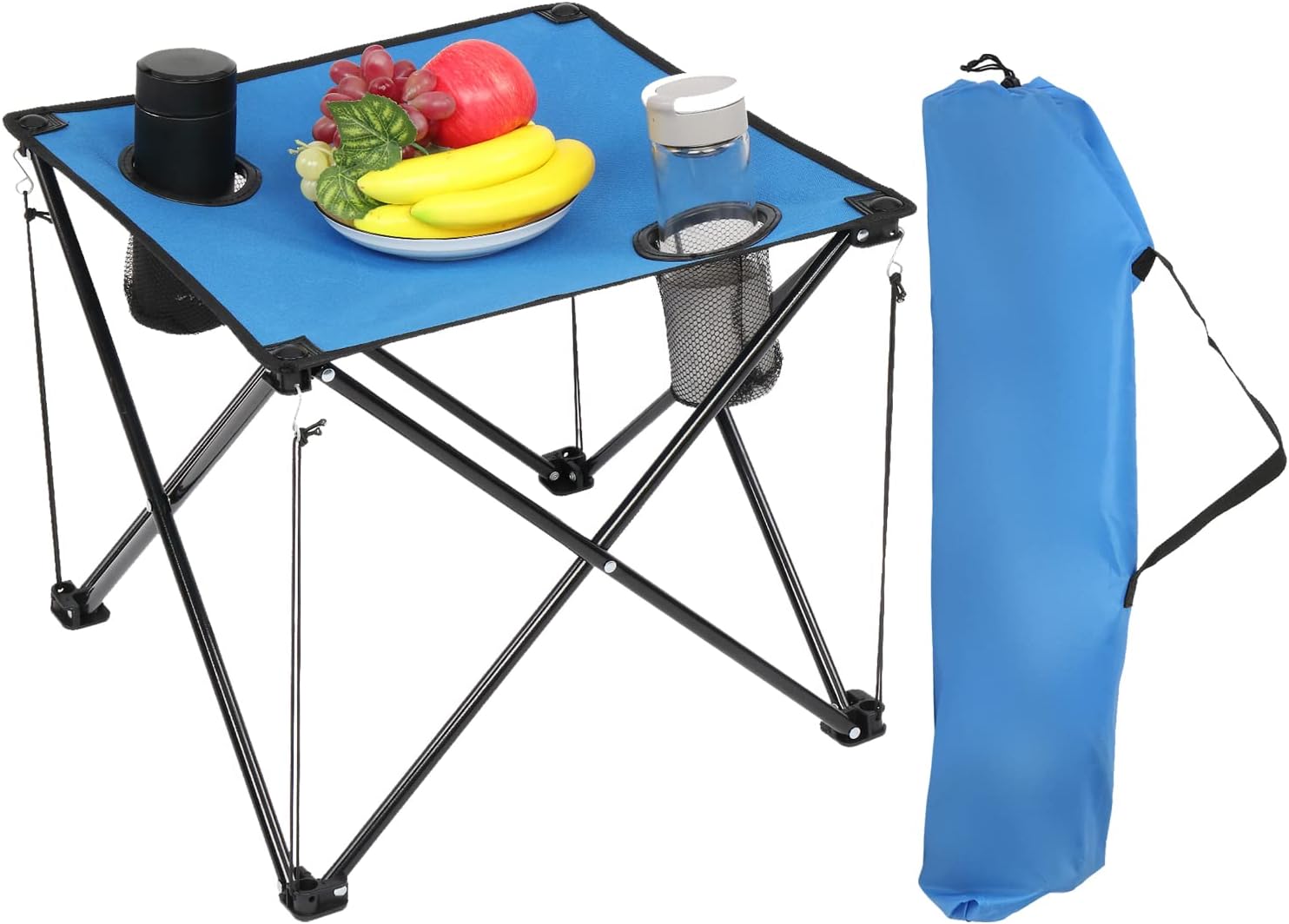 BELANITAS 4FT Folding Camping Table, Aluminum Folding Tables Height Adjustable and Water Resistance, Picnic Table Easy to Carry and Store, Portable Table for Camp, Picnic, Barbecue, Family Reunions Pack of 2