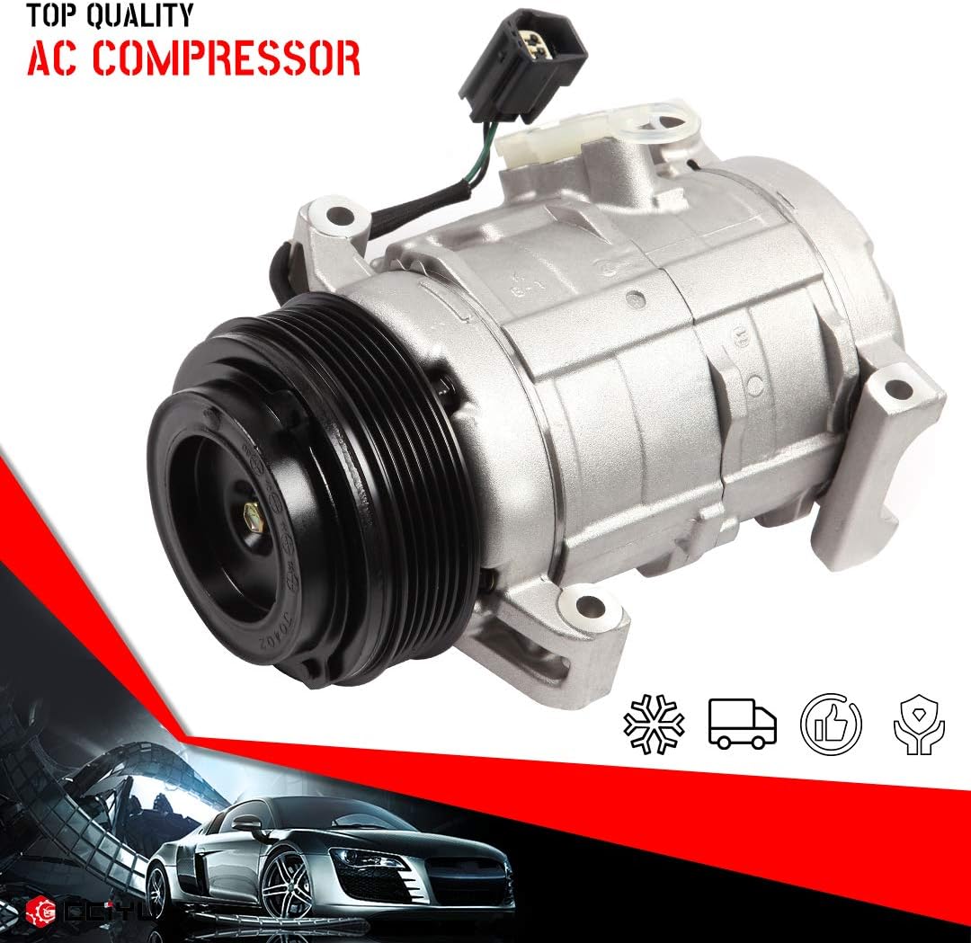 cciyu Air Conditioning Compressor for B-uick Enclave for Ch-evrolet Traverse for GMC Acadia for S-aturn Outlook 2007-2012 CO 21625C Auto Repair Compressors Assembly