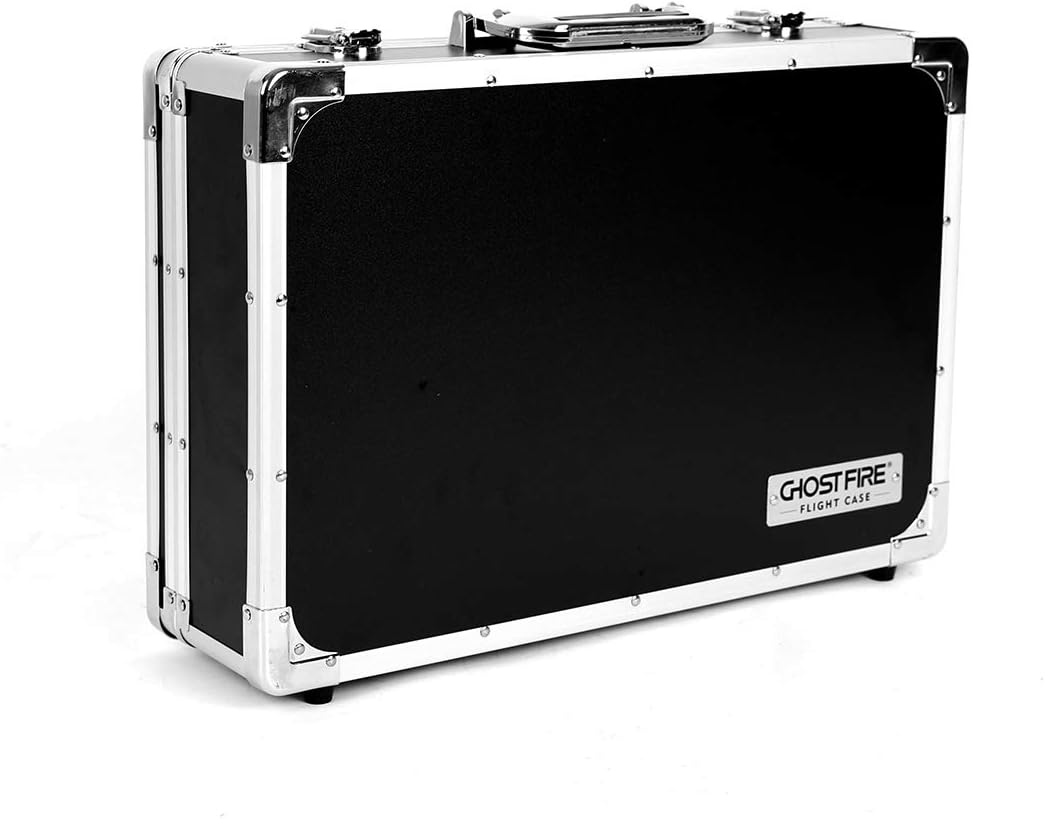 Ghost Fire Guitar Multi Effect Pedal Case 21.6x12.4x4.2in ，with Pedal Mounting Tape Fastener，Sturdy Locking Aluminum ，T series T-EC10
