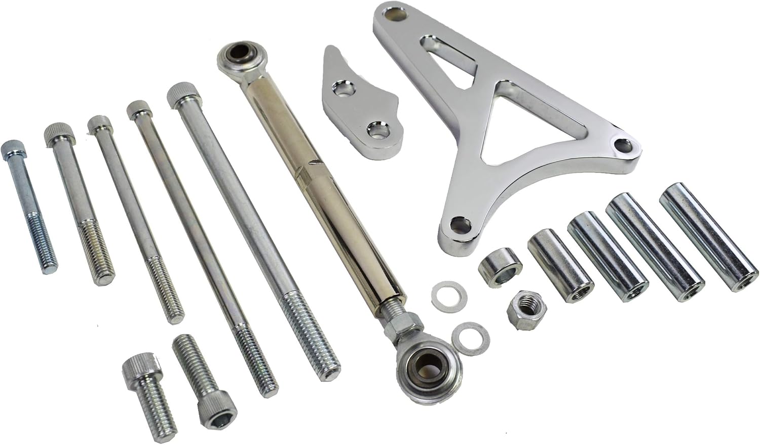 A-Team Performance - Alternator Bracket - Compatible with SBF Small Block Ford Windsor V8, Chrome Pack of 2