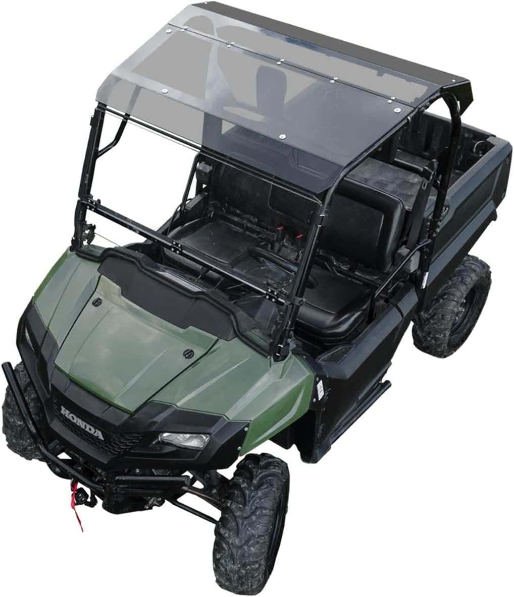SuperATV Dark Tinted Polycarbonate Roof for 2014+ Honda Pioneer 700 | Full Visibility and Awareness | Pioneer Roof Keeps Out Sun, Rain, and Debris | Sealed Edges Prevent Leaking | Made in the USA!